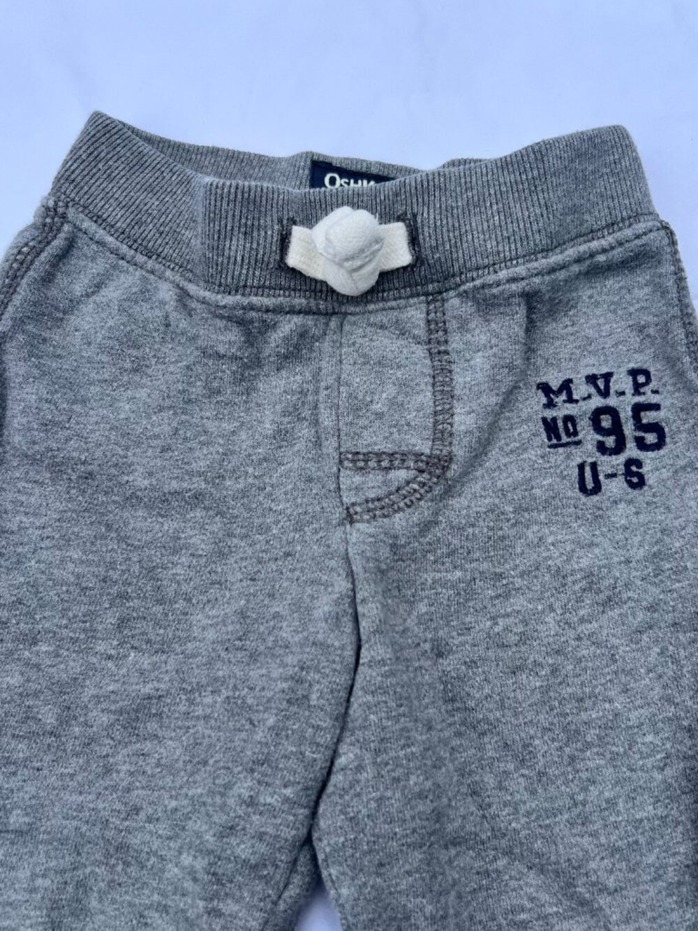 Boys 12M Grey Jogger Lot of 2 — OshKosh + Carter's — GUC - Picture 3 of 8